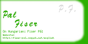 pal fiser business card